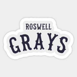 Roswell Grays Baseball Jersey Sticker